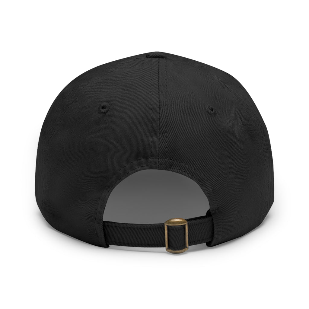 Leather Patch Dad Hat — Monogram SC Casual Baseball Cap