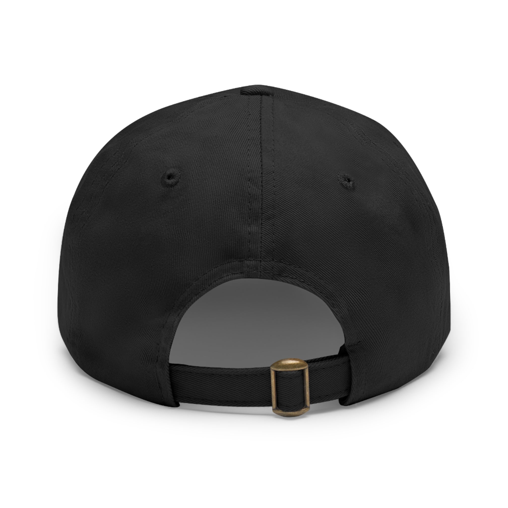 Leather Patch Dad Hat — Monogram SC Casual Baseball Cap