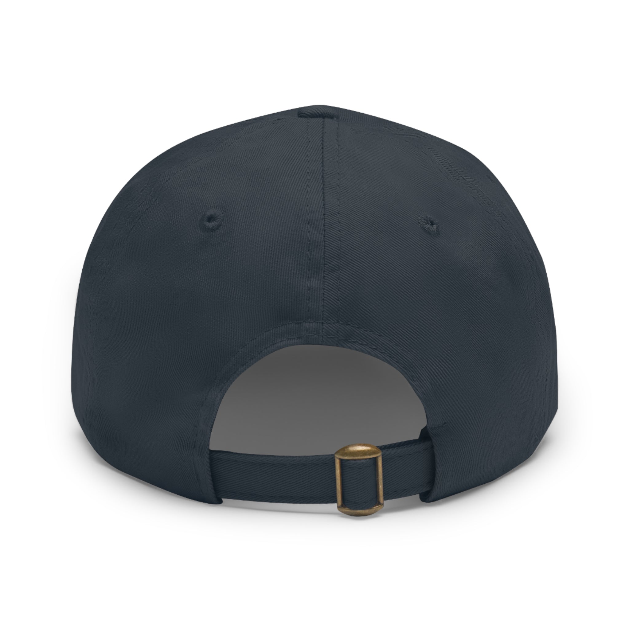 Leather Patch Dad Hat — Monogram SC Casual Baseball Cap