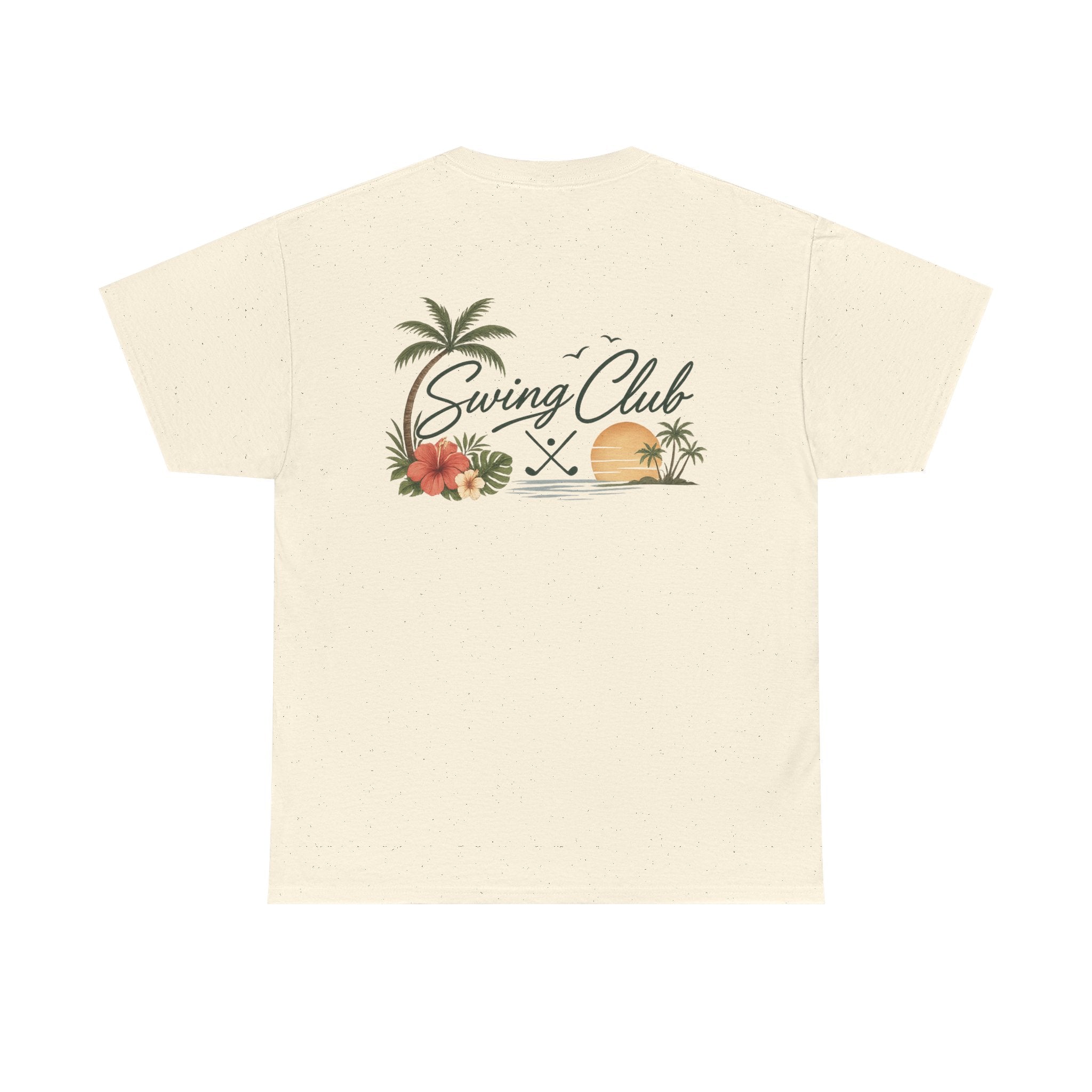 Golf Swing Club Vintage Sunset Tee