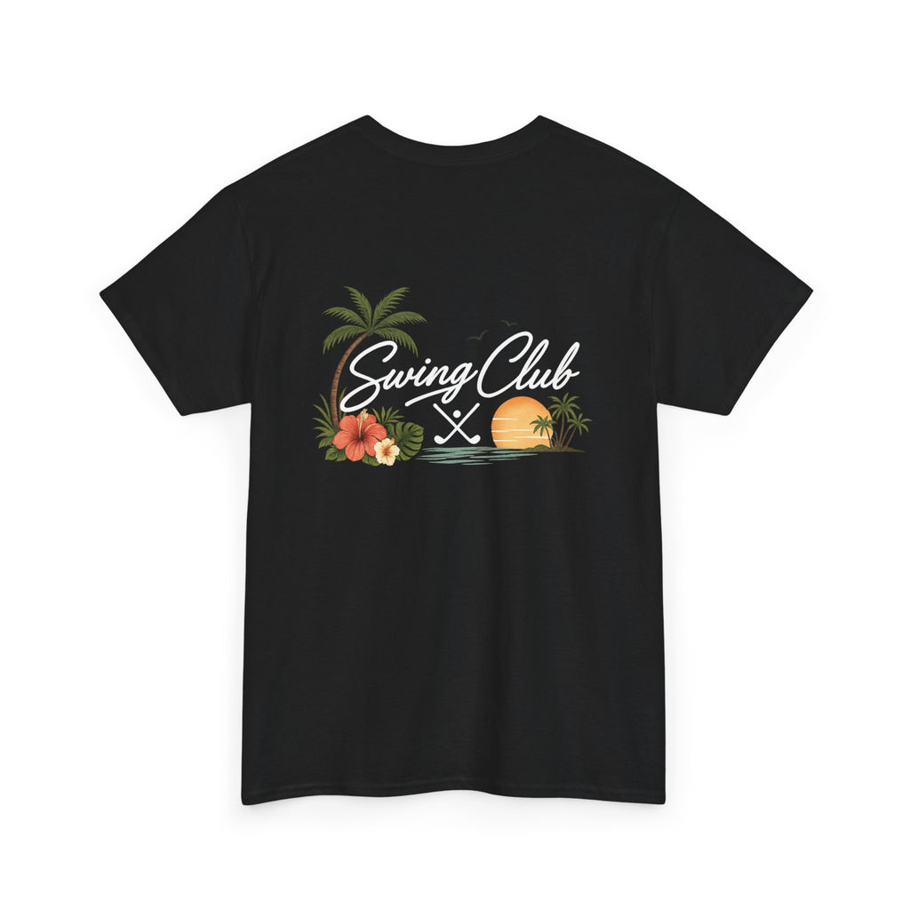 Golf Swing Club Vintage Sunset Tee