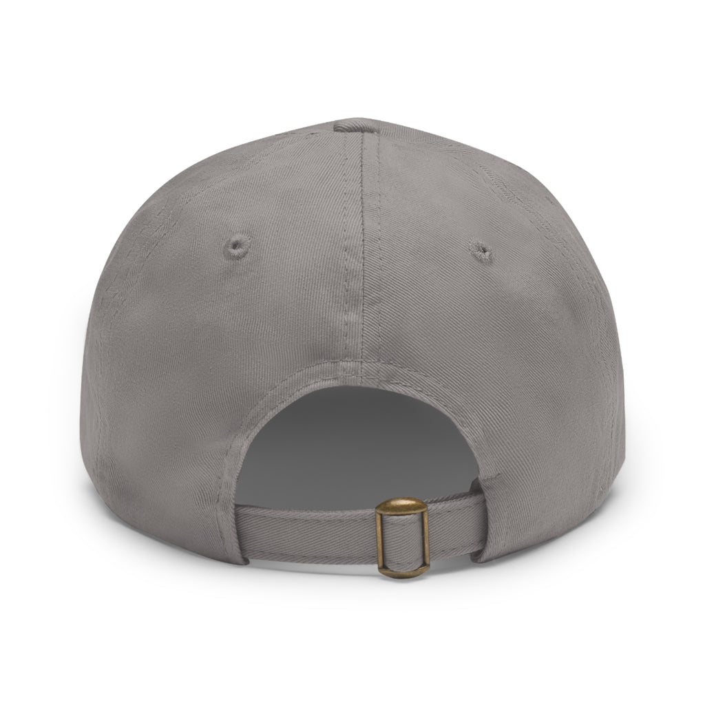 Leather Patch Dad Hat — Monogram SC Casual Baseball Cap