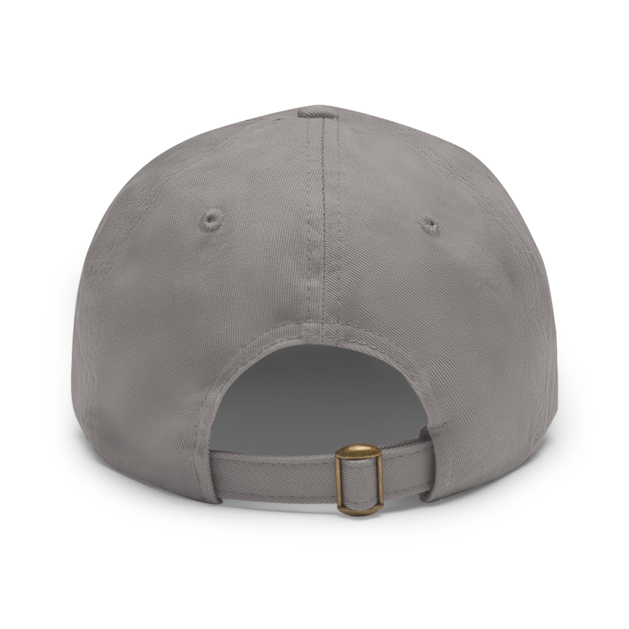 Leather Patch Dad Hat — Monogram SC Casual Baseball Cap