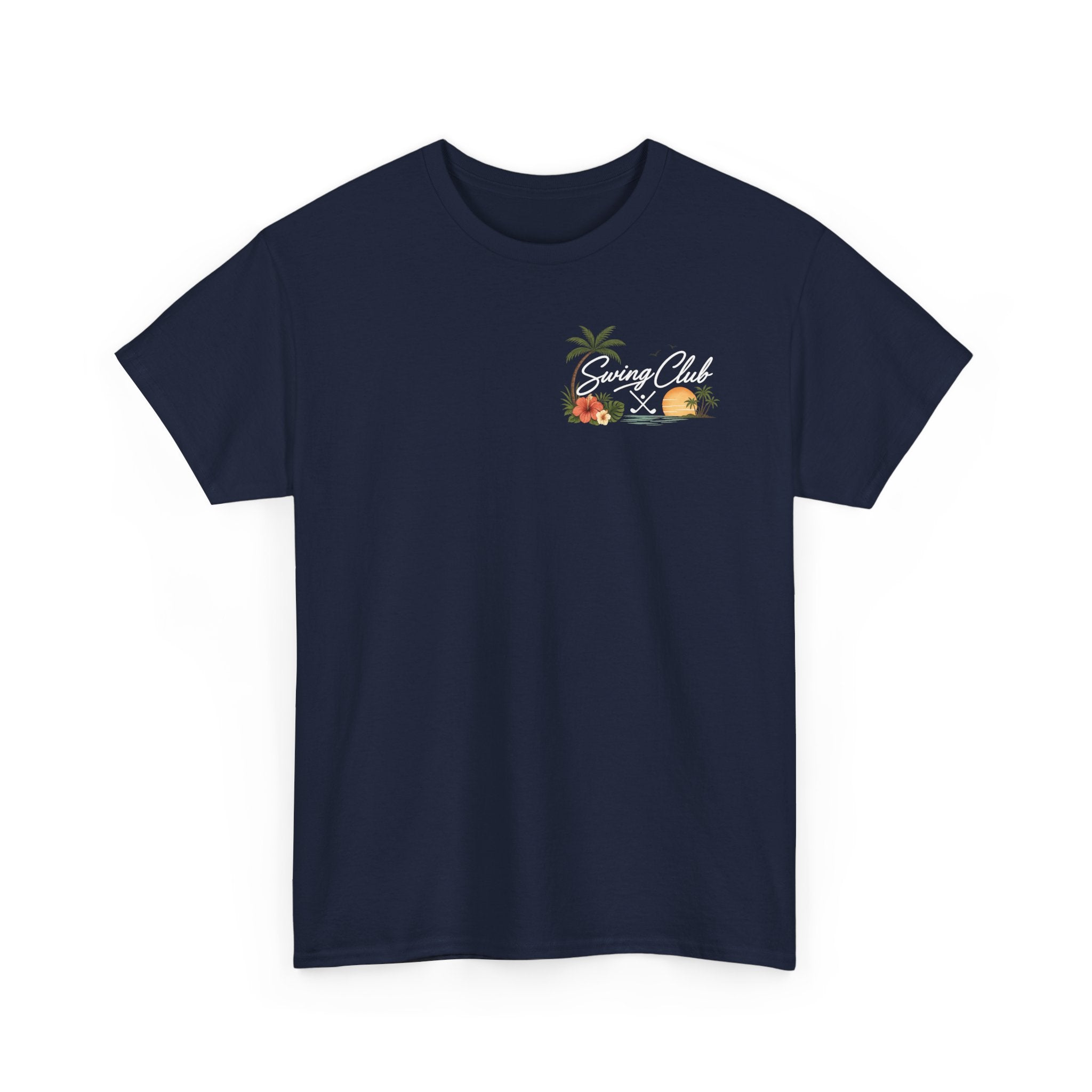 Golf Swing Club Vintage Sunset Tee