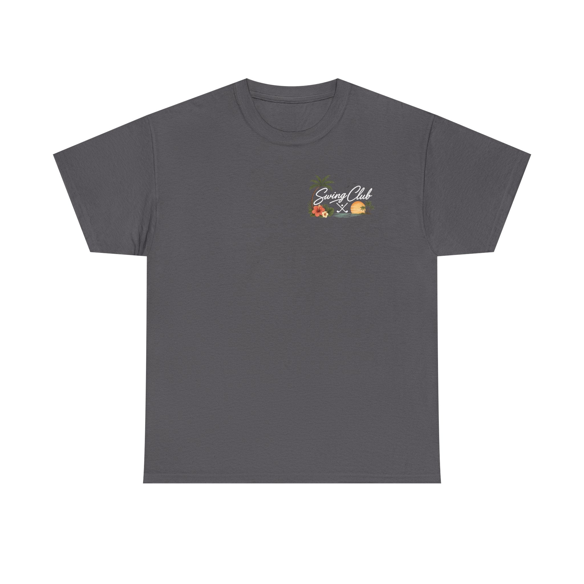 Golf Swing Club Vintage Sunset Tee