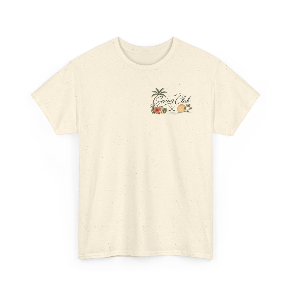 Golf Swing Club Vintage Sunset Tee