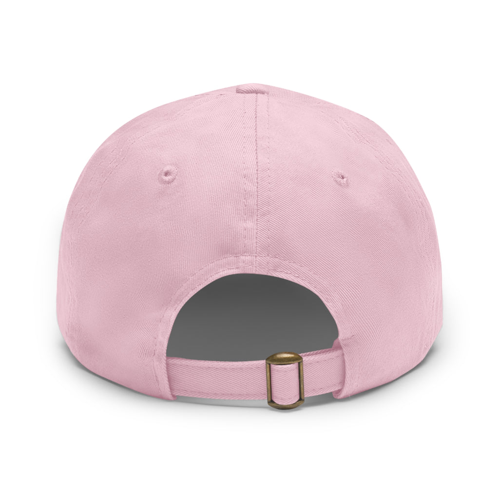 Leather Patch Dad Hat — Monogram SC Casual Baseball Cap