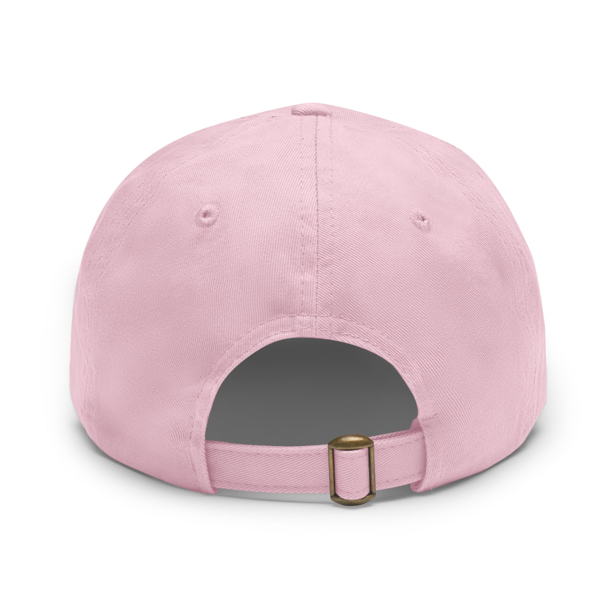 Leather Patch Dad Hat — Monogram SC Casual Baseball Cap
