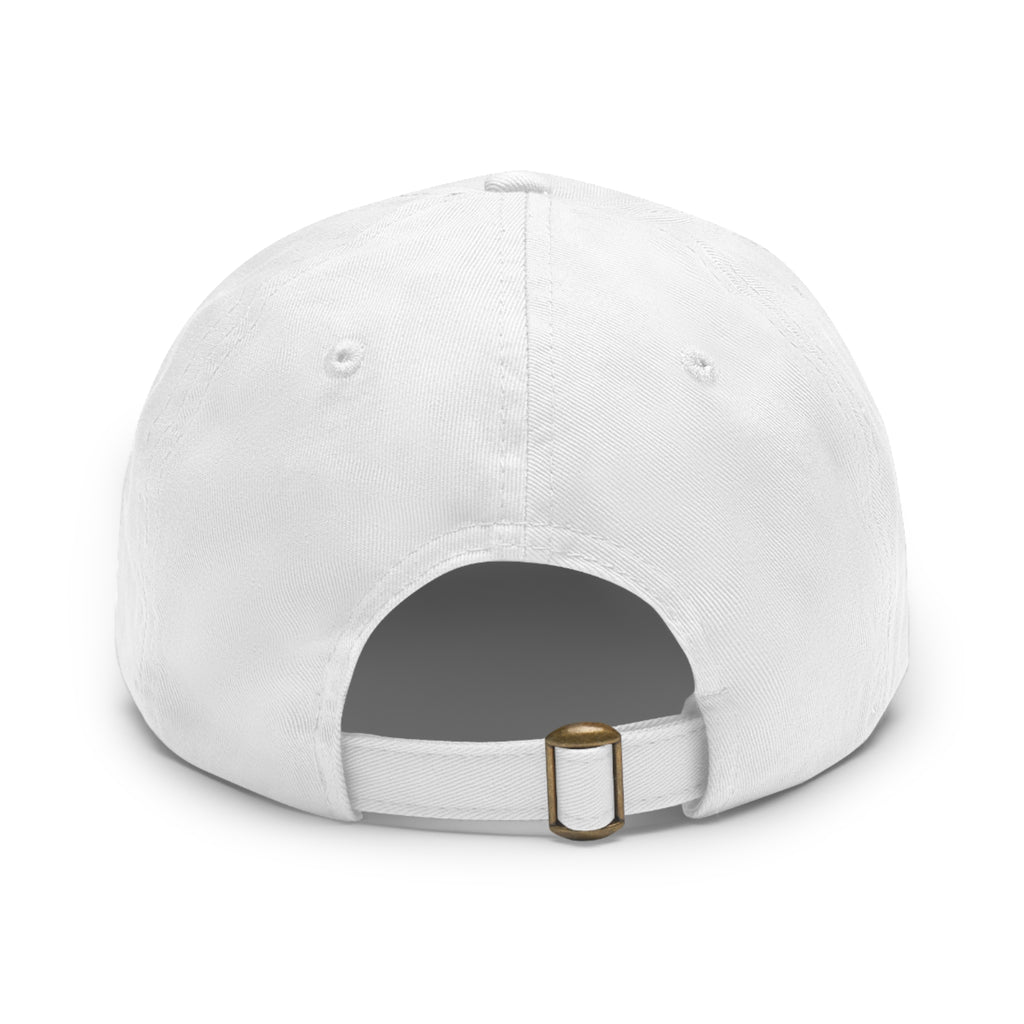 Leather Patch Dad Hat — Monogram SC Casual Baseball Cap