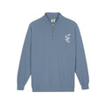 Quarter-Zip Sweatshirt with SC Monogram – Minimal Vintage Logo Pullover