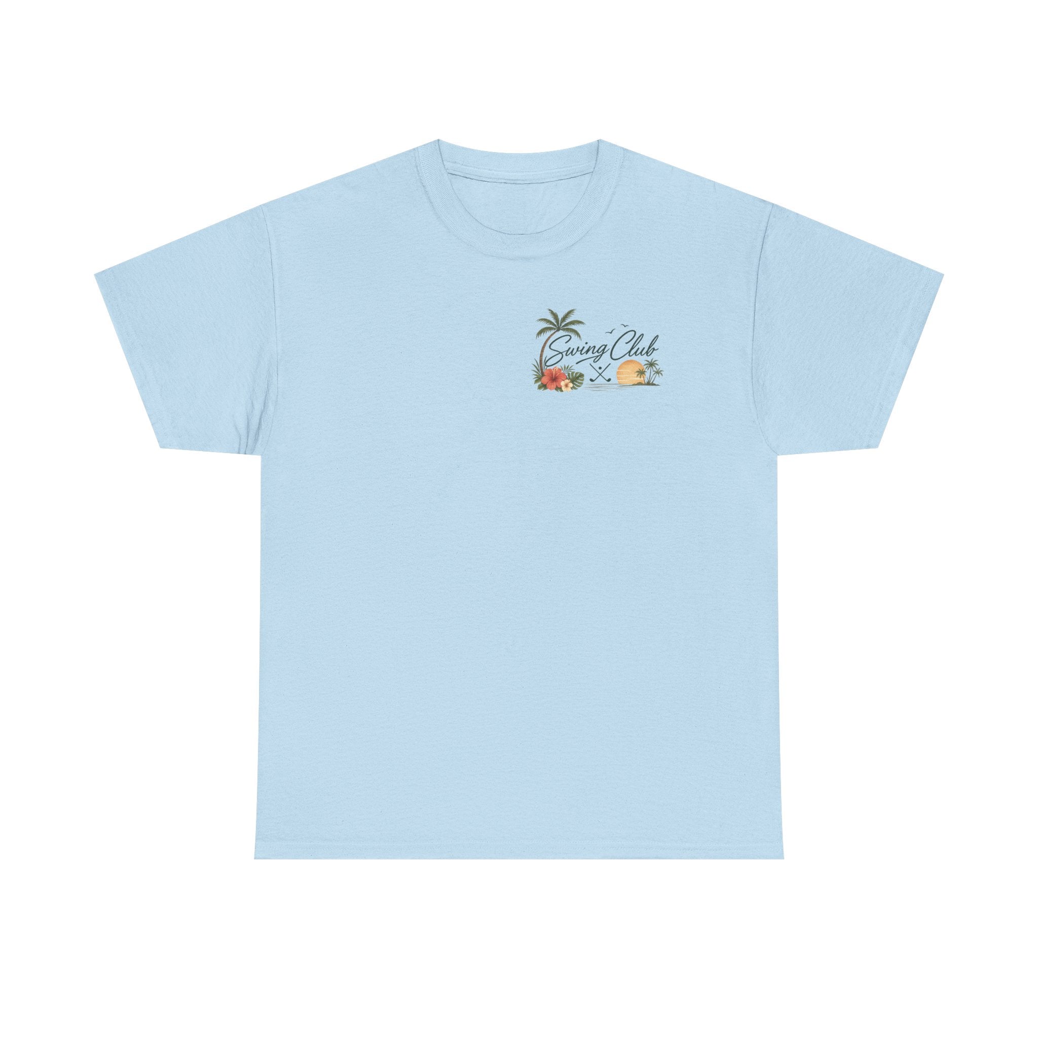 Golf Swing Club Vintage Sunset Tee