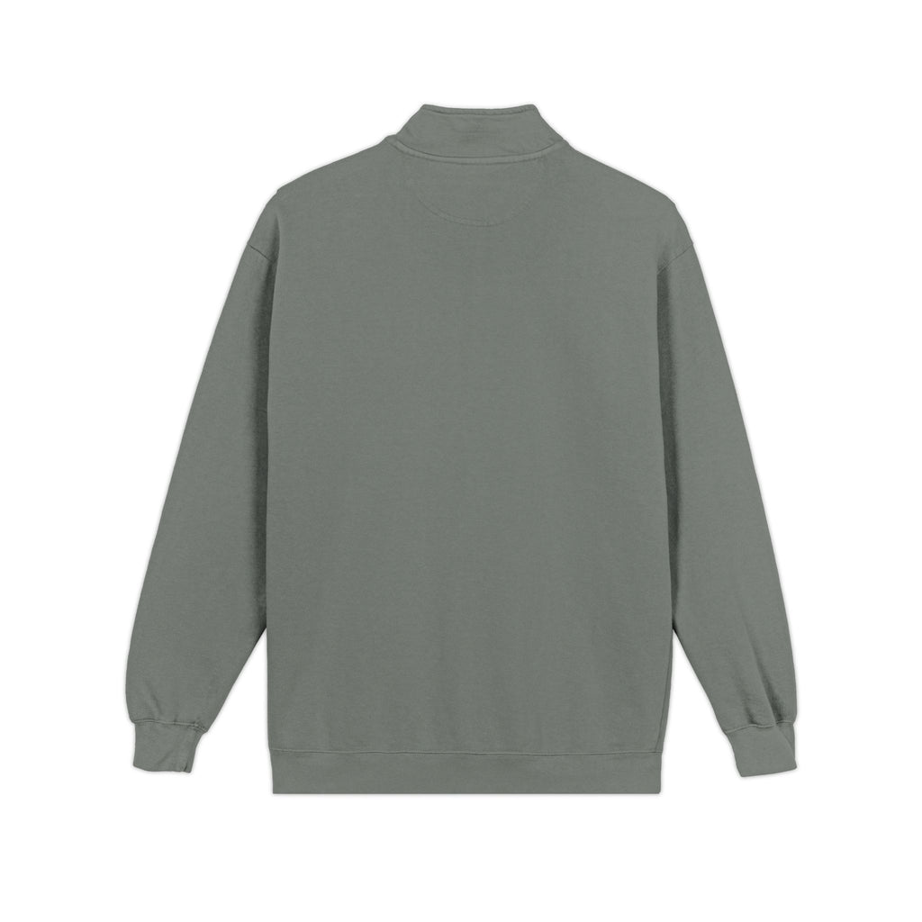 Quarter-Zip Sweatshirt with SC Monogram – Minimal Vintage Logo Pullover
