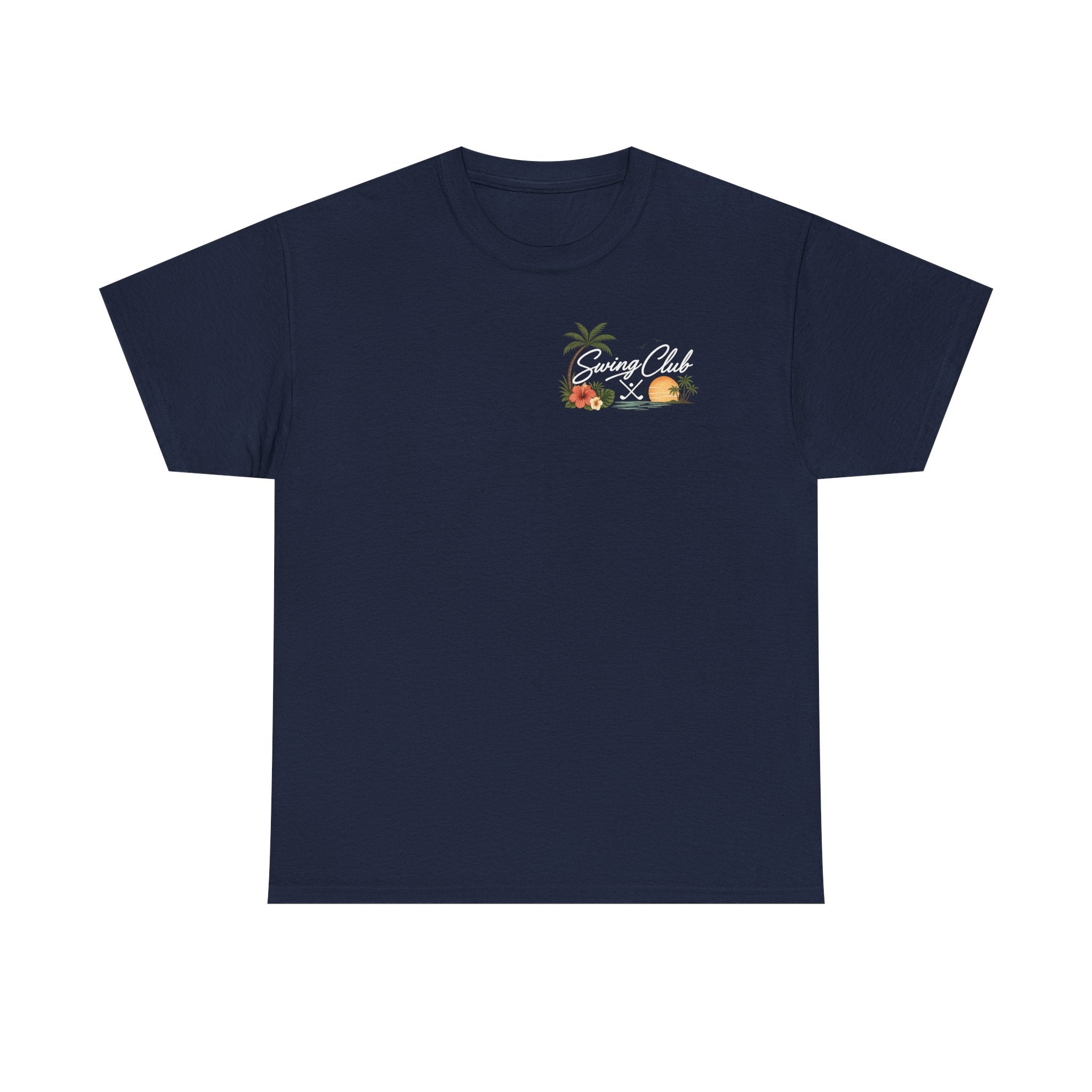 Golf Swing Club Vintage Sunset Tee