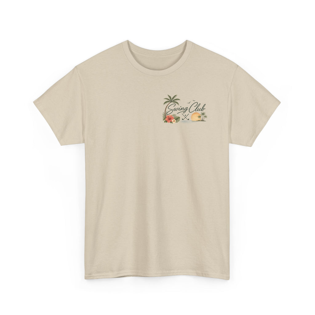 Golf Swing Club Vintage Sunset Tee