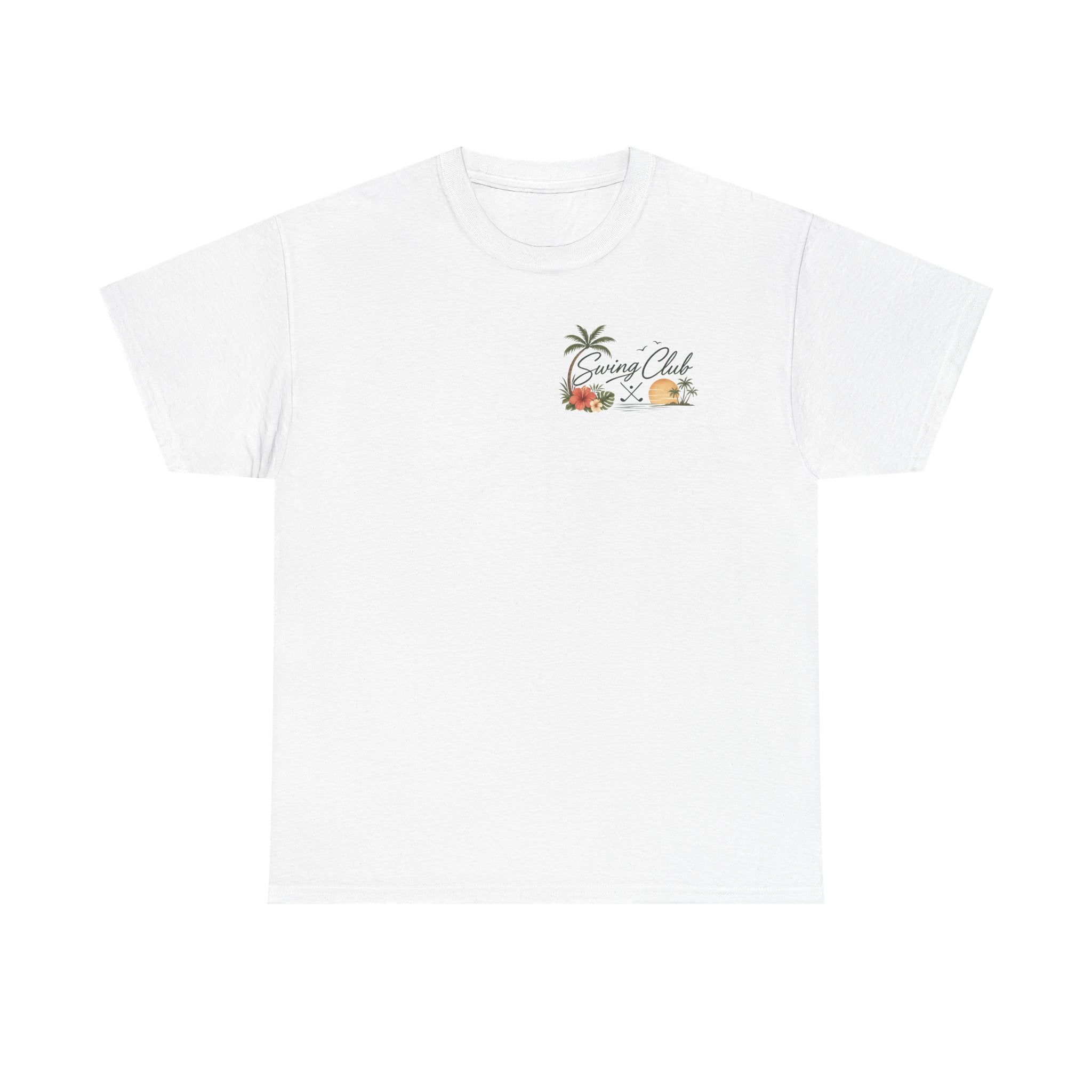 Golf Swing Club Vintage Sunset Tee