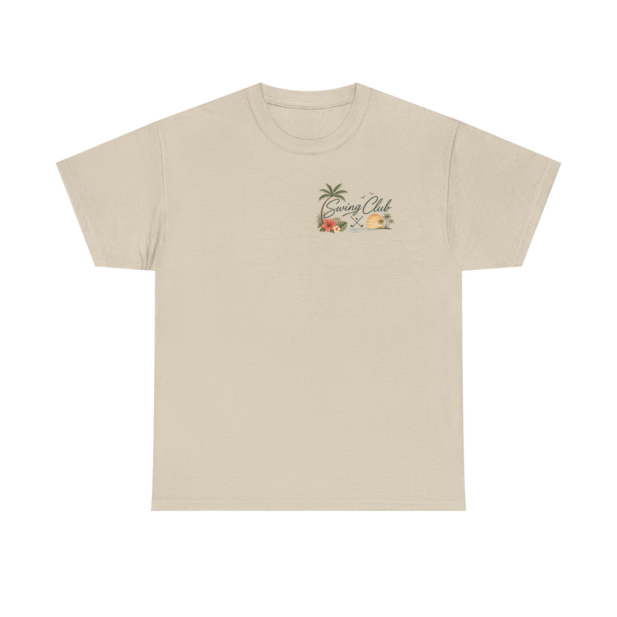 Golf Swing Club Vintage Sunset Tee