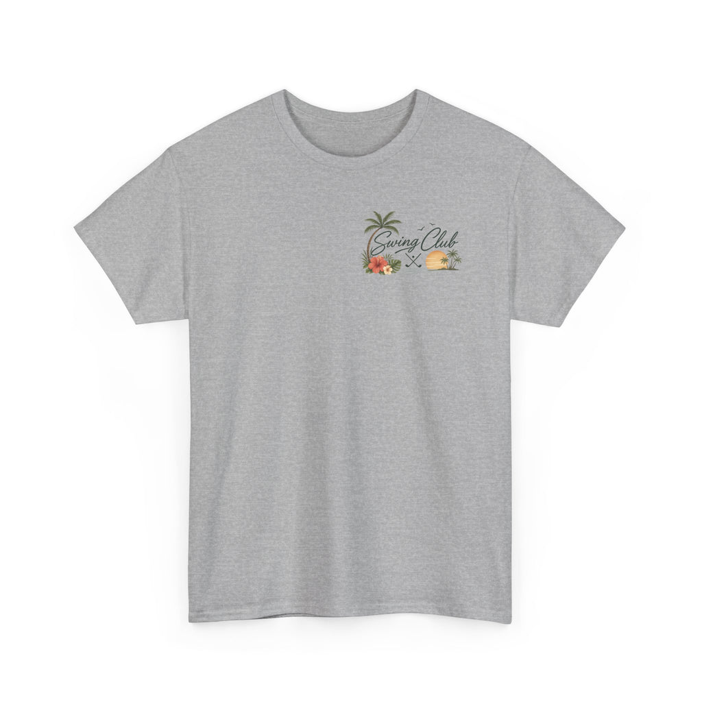 Golf Swing Club Vintage Sunset Tee