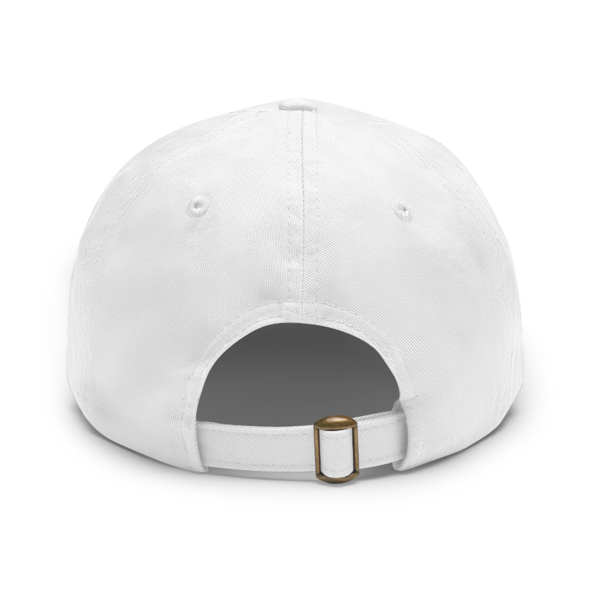 Leather Patch Dad Hat — Monogram SC Casual Baseball Cap