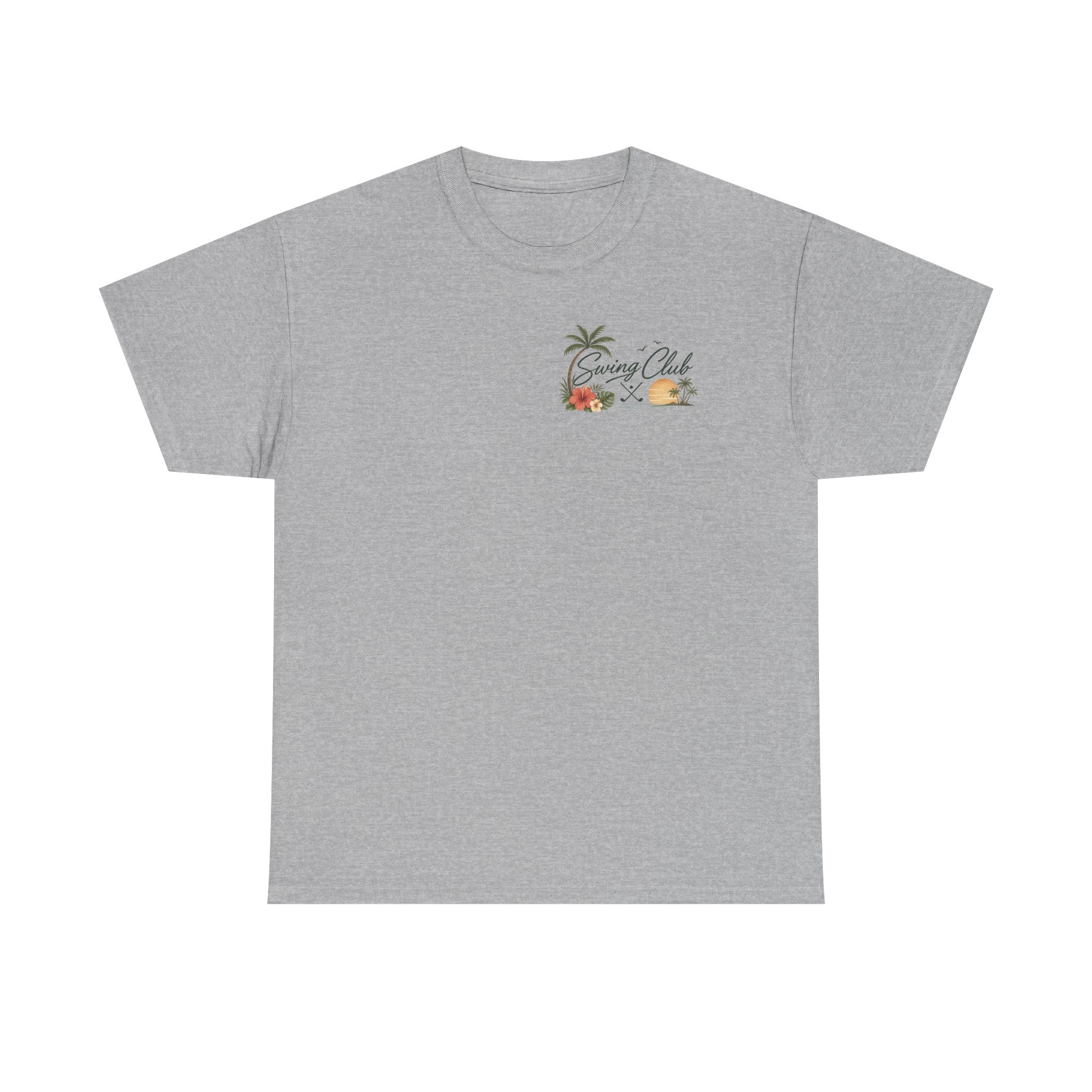 Golf Swing Club Vintage Sunset Tee