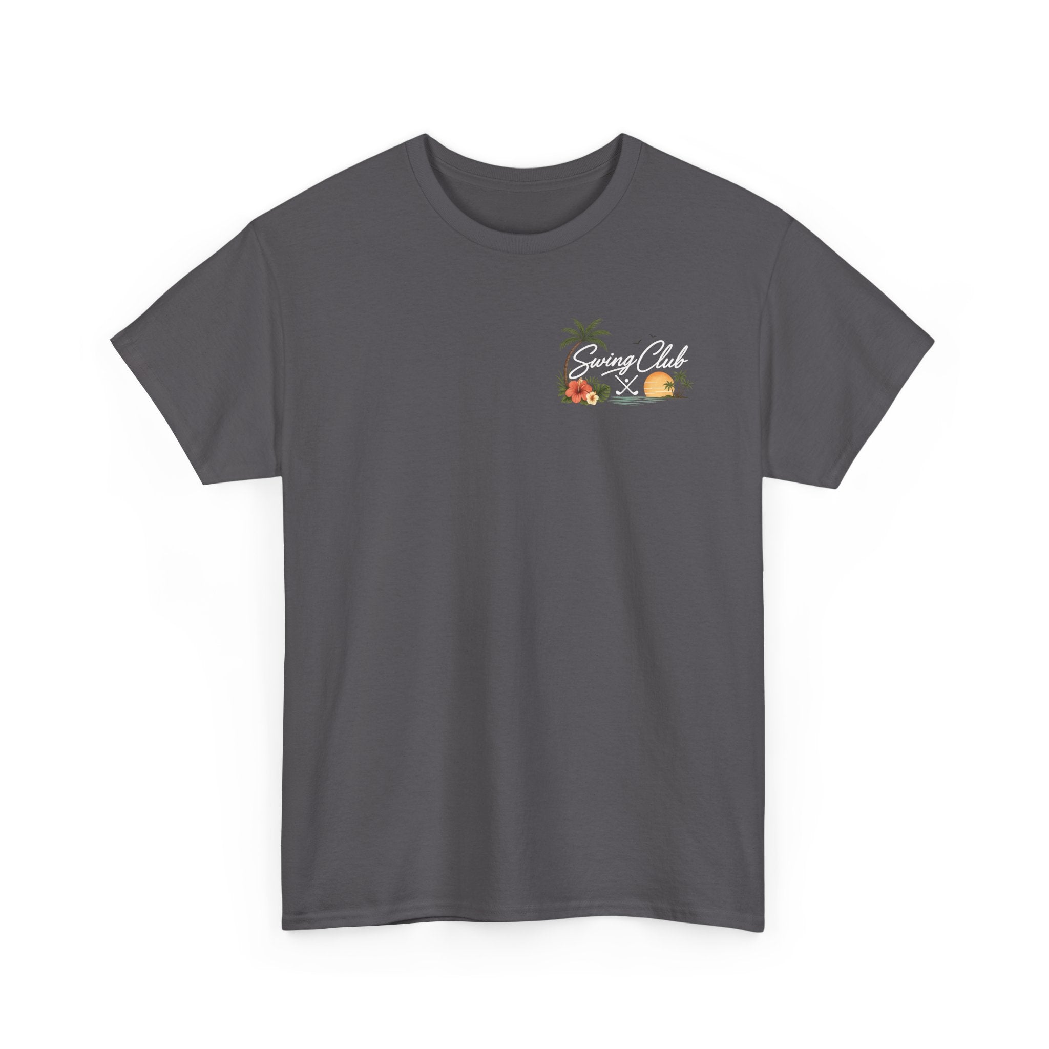 Golf Swing Club Vintage Sunset Tee