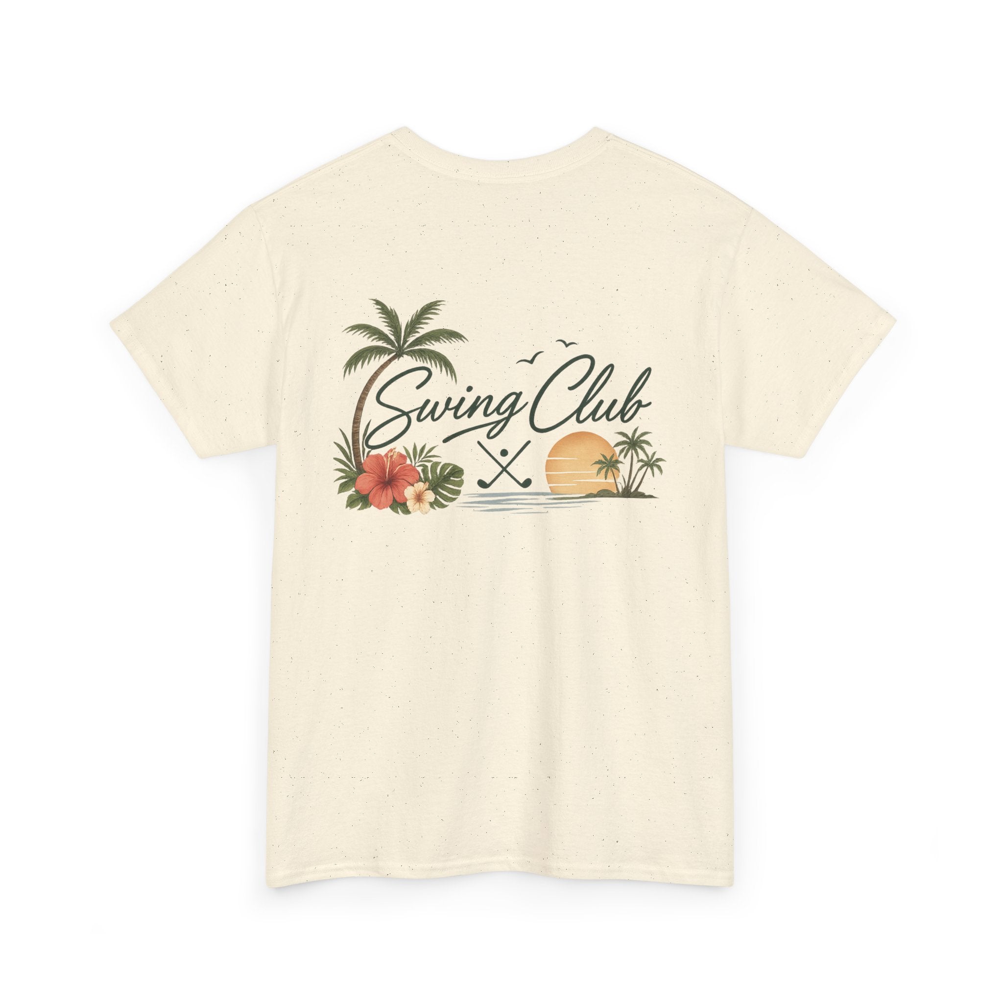 Golf Swing Club Vintage Sunset Tee