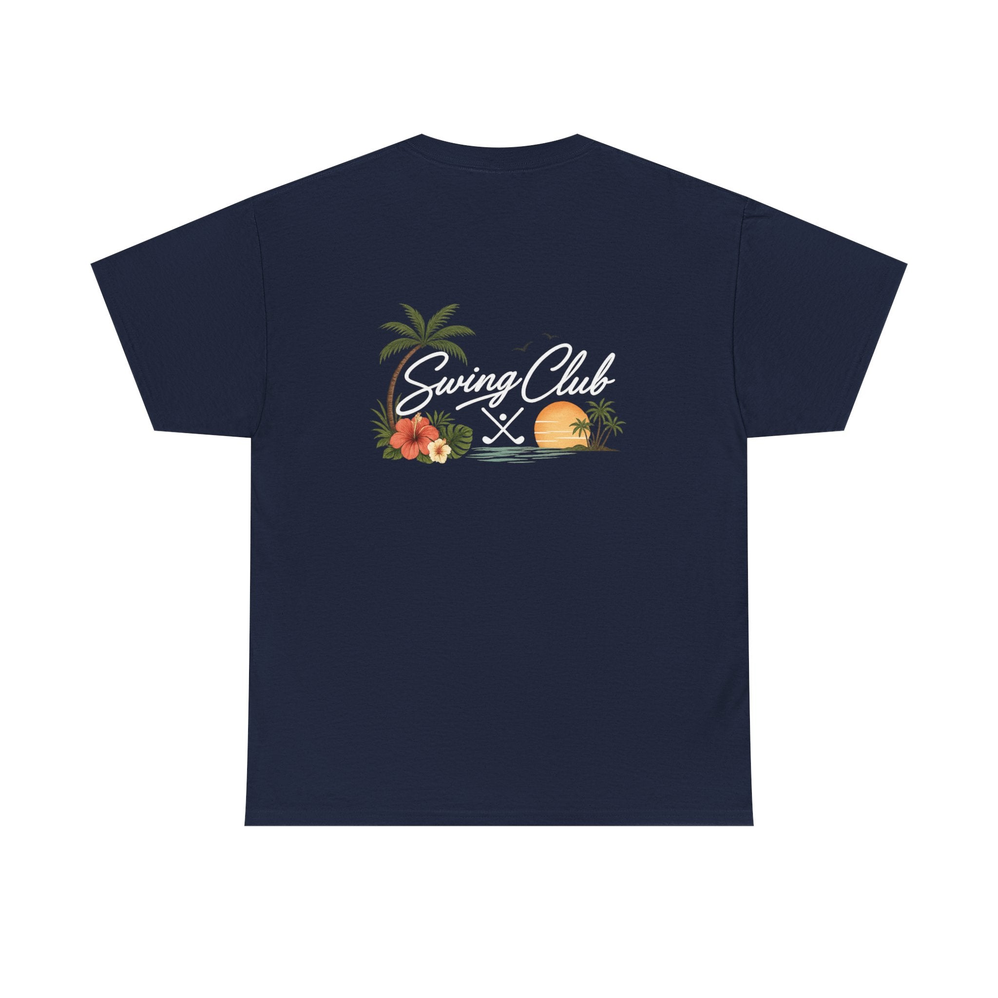 Golf Swing Club Vintage Sunset Tee