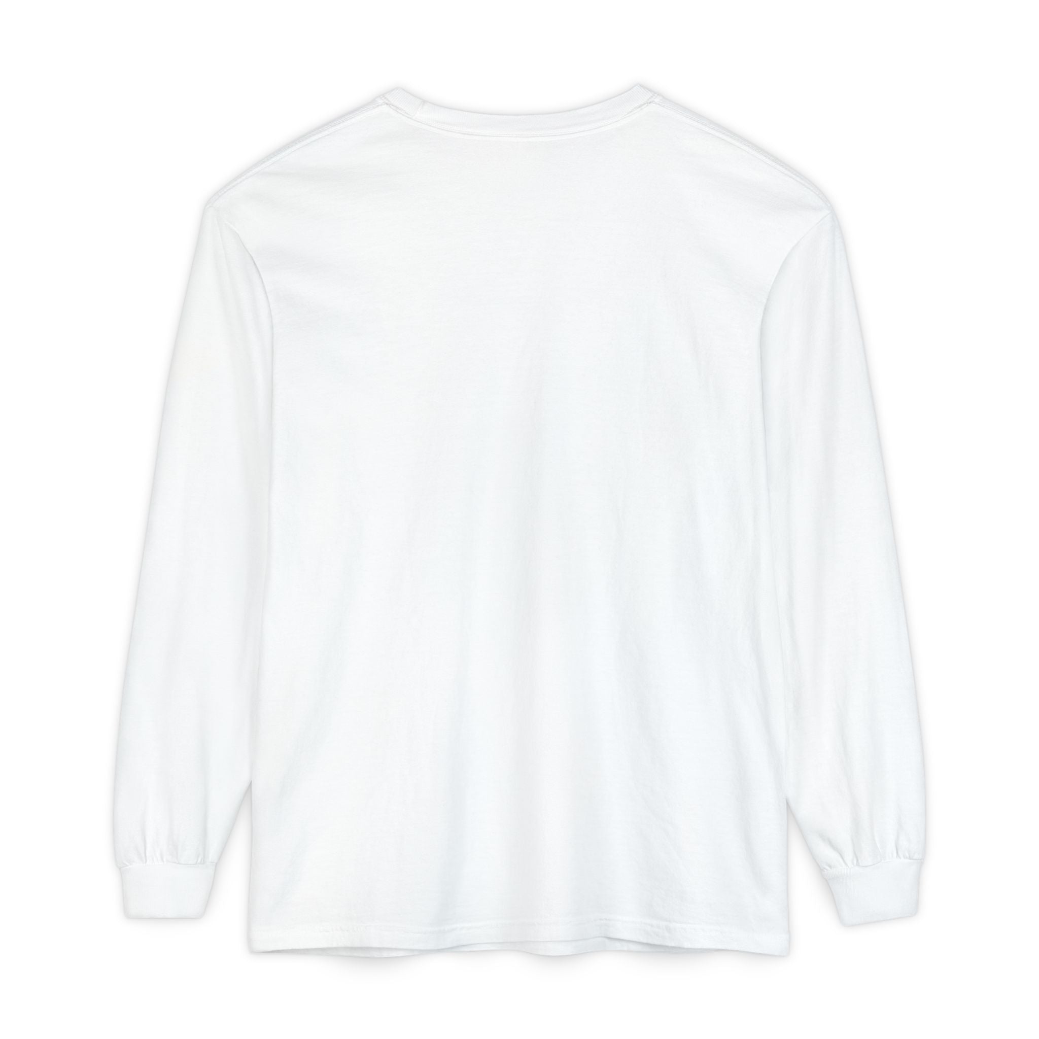 Swing Club Long Sleeve Tee — Subtle White Garment-Dyed Casual Shirt