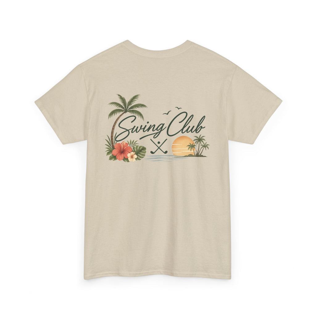 Golf Swing Club Vintage Sunset Tee