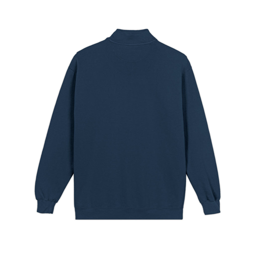 Quarter-Zip Sweatshirt with SC Monogram – Minimal Vintage Logo Pullover