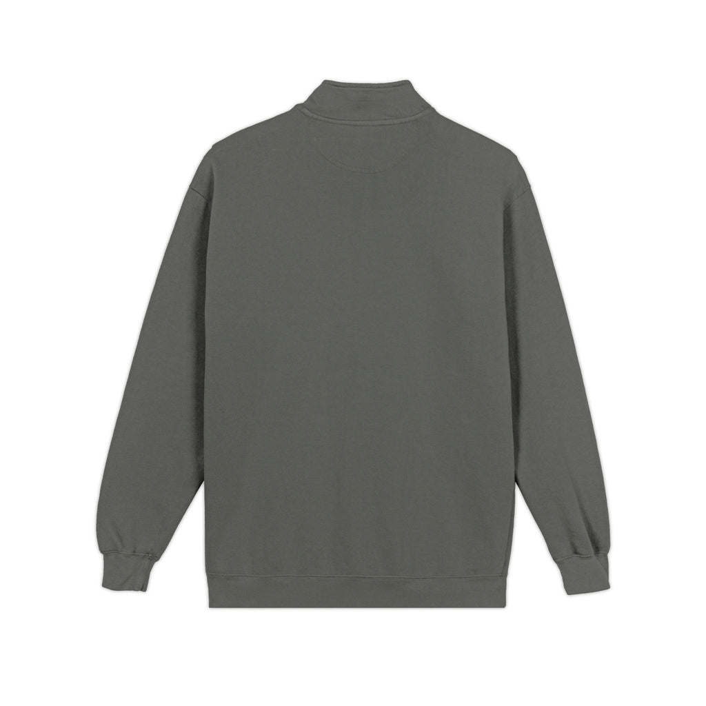 Quarter-Zip Sweatshirt with SC Monogram – Minimal Vintage Logo Pullover
