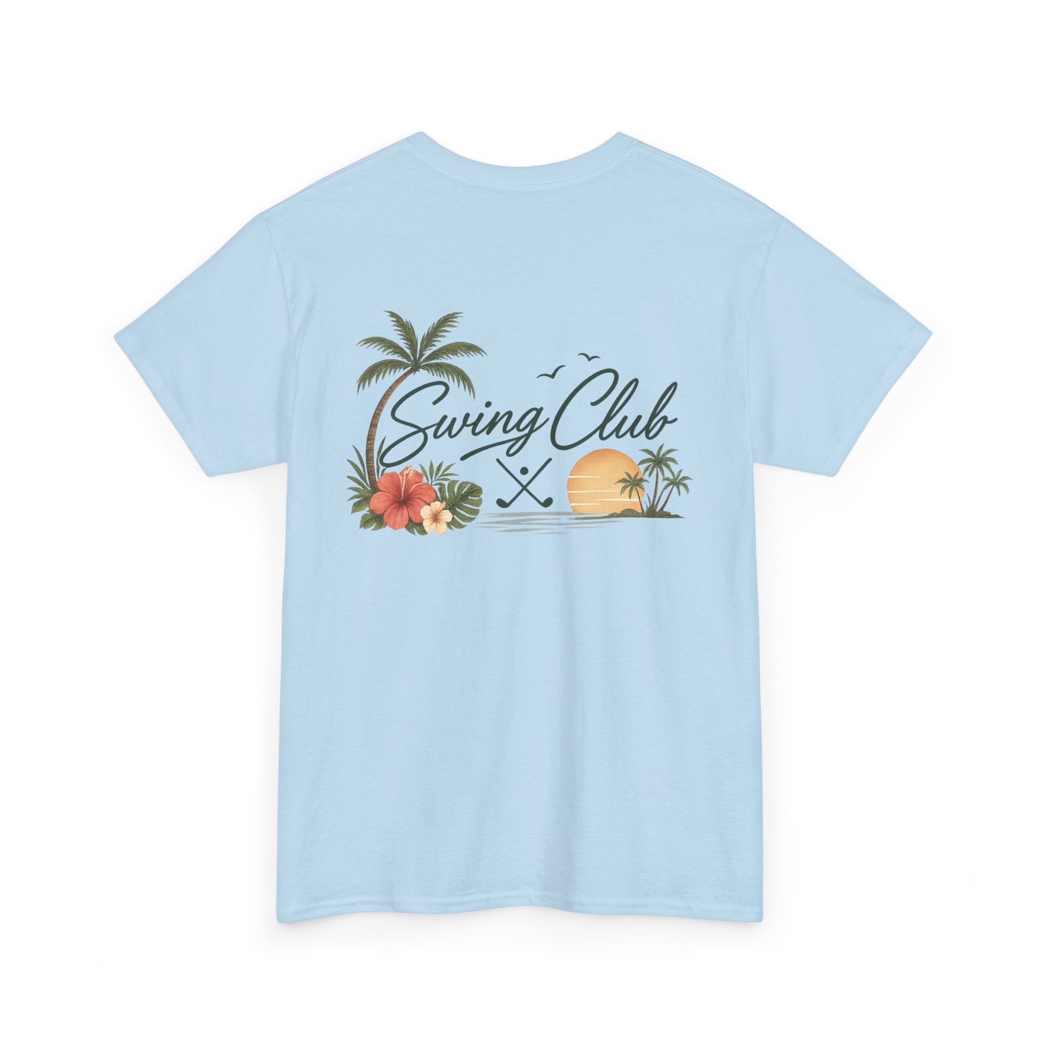 Golf Swing Club Vintage Sunset Tee