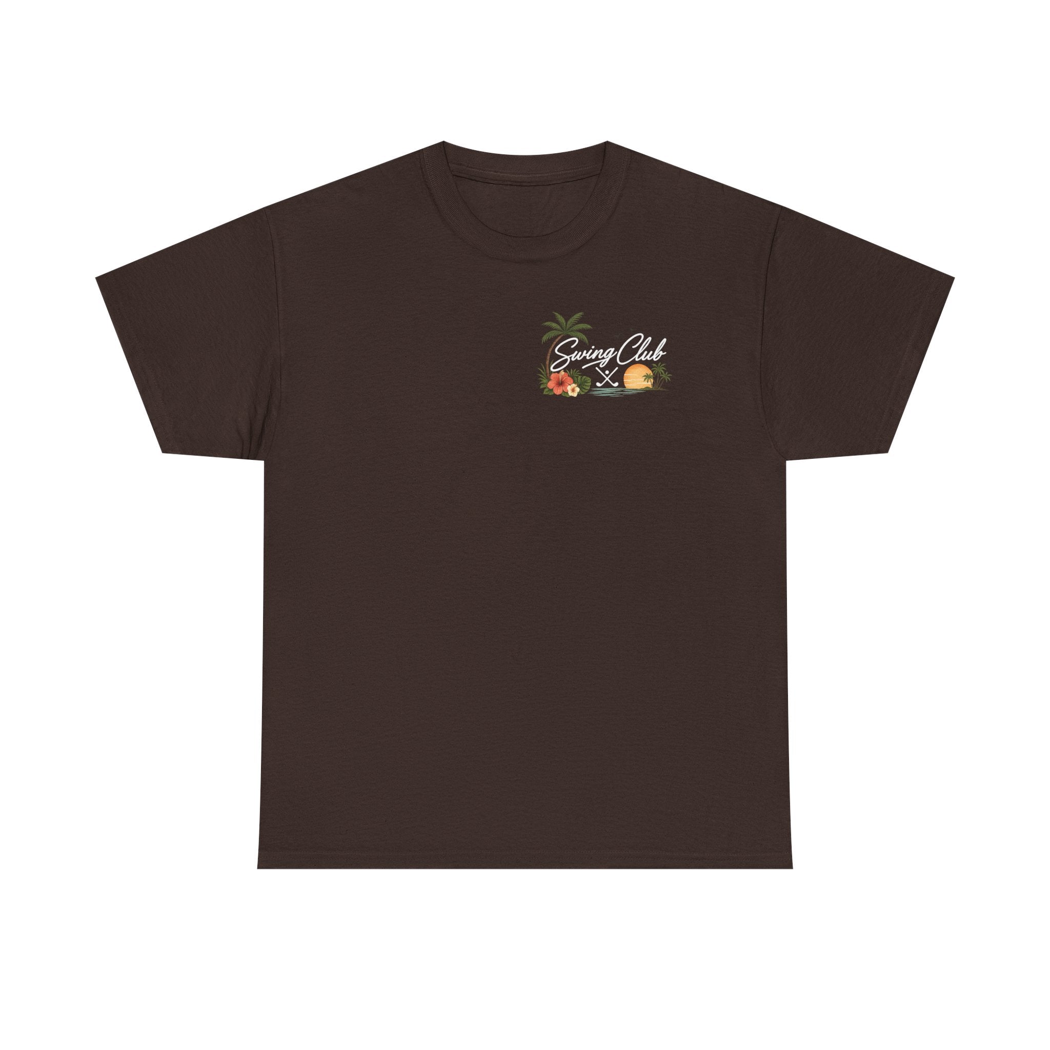 Golf Swing Club Vintage Sunset Tee