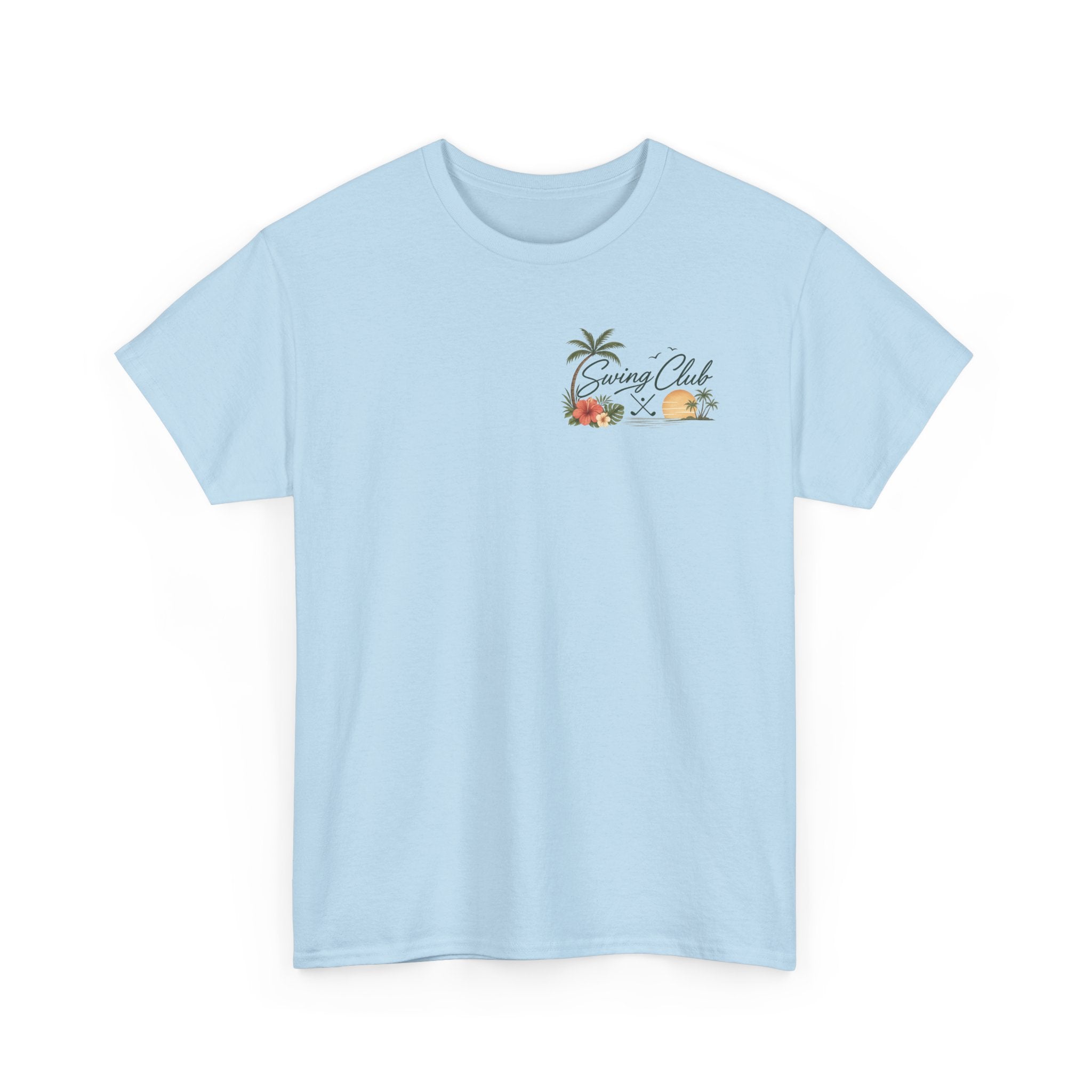 Golf Swing Club Vintage Sunset Tee